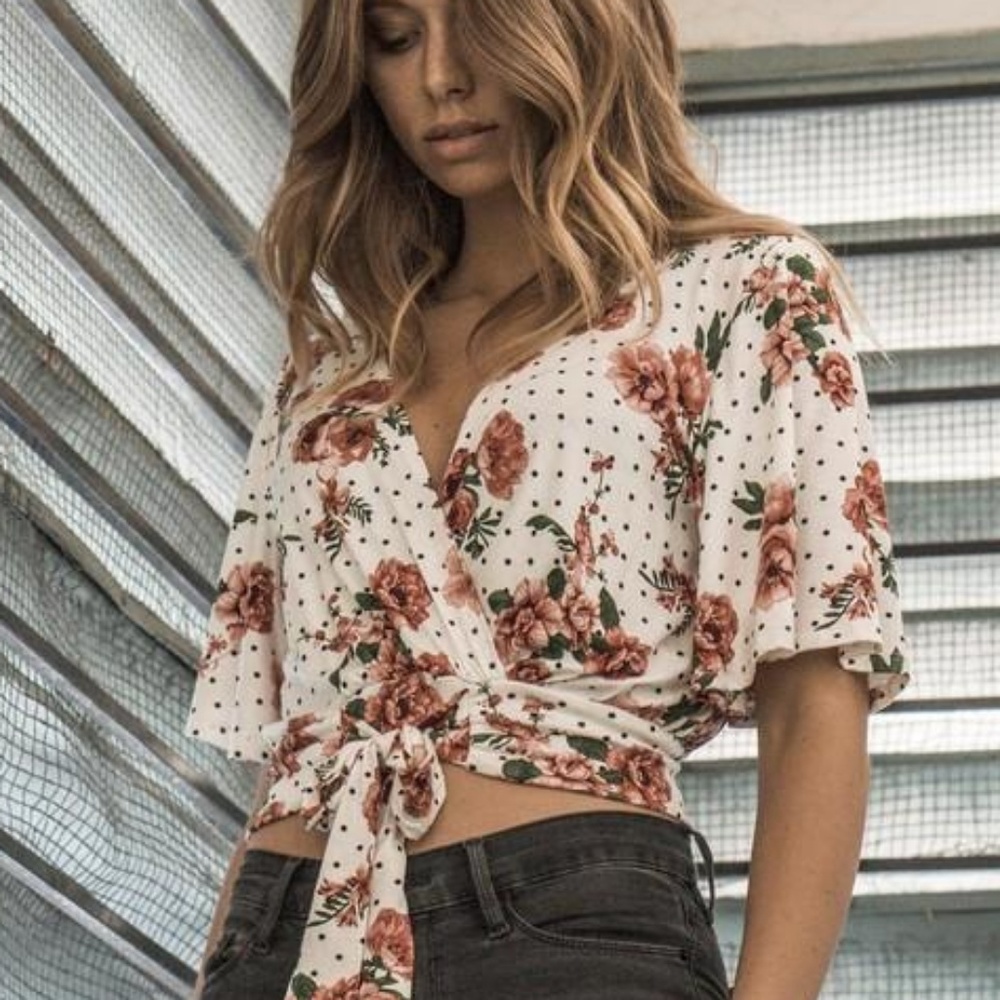 Floral Crop Top NWT